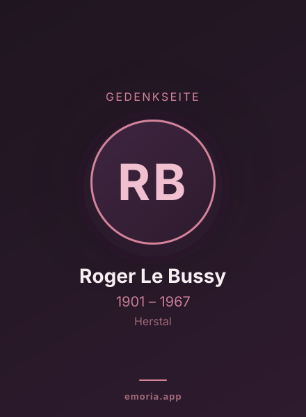 Gedenkportrait von Roger Le Bussy