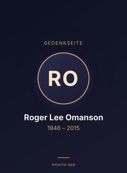 Gedenkportrait von Roger Lee Omanson
