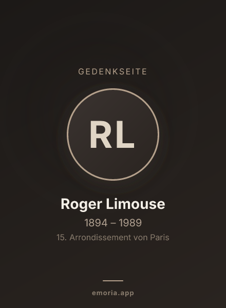 Gedenkportrait von Roger Limouse