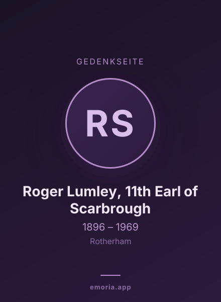 Gedenkportrait von Roger Lumley, 11th Earl of Scarbrough