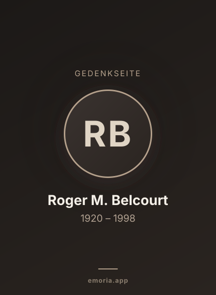 Gedenkportrait von Roger M. Belcourt