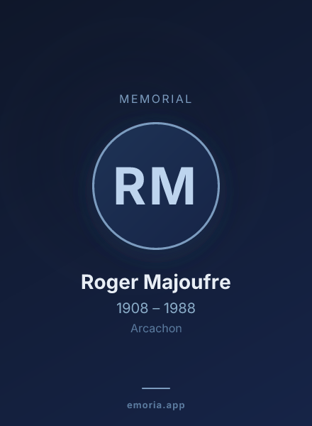 Memorial portrait of Roger Majoufre