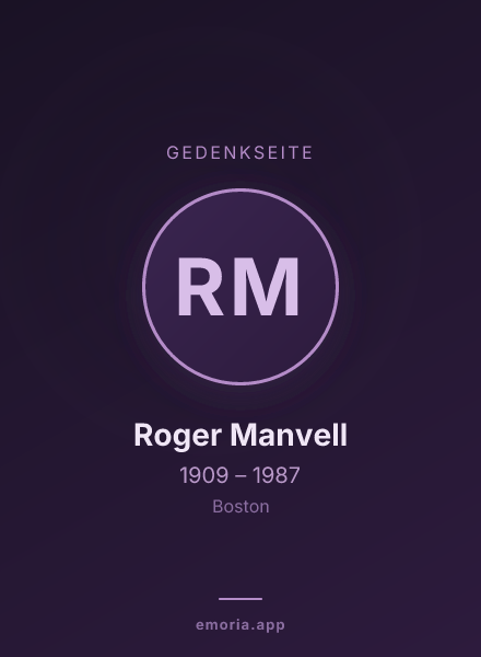 Gedenkportrait von Roger Manvell
