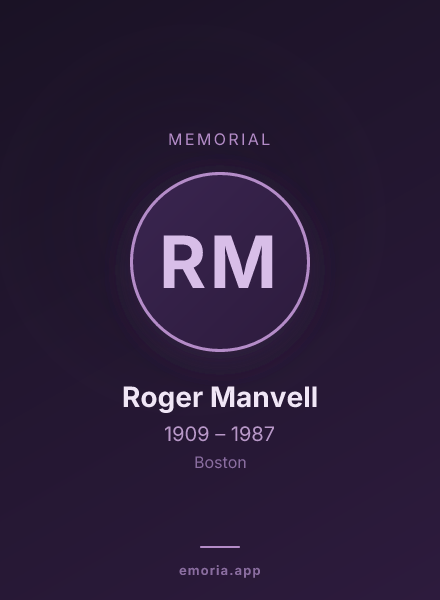 Memorial portrait of Roger Manvell