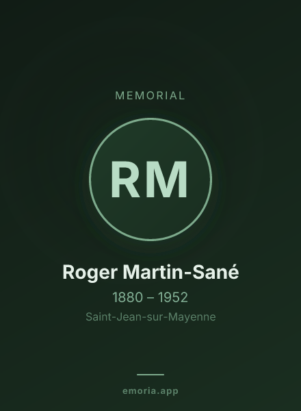 Memorial portrait of Roger Martin-Sané