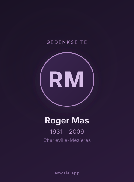 Gedenkportrait von Roger Mas
