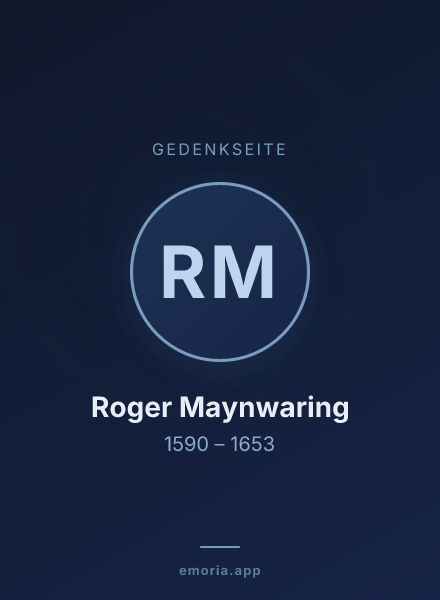 Gedenkportrait von Roger Maynwaring