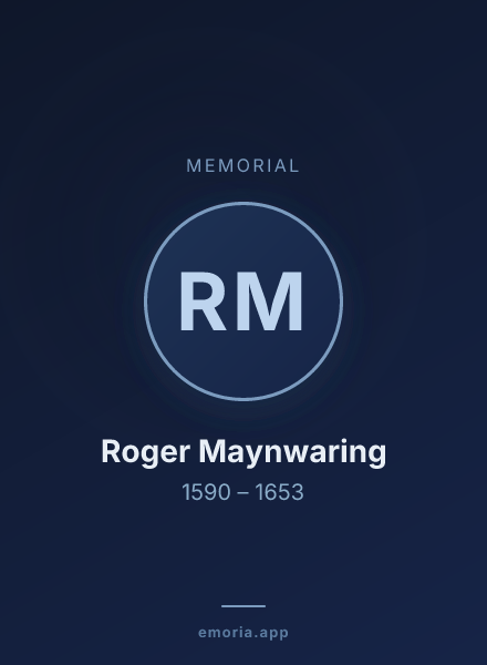 Memorial portrait of Roger Maynwaring