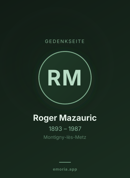 Gedenkportrait von Roger Mazauric