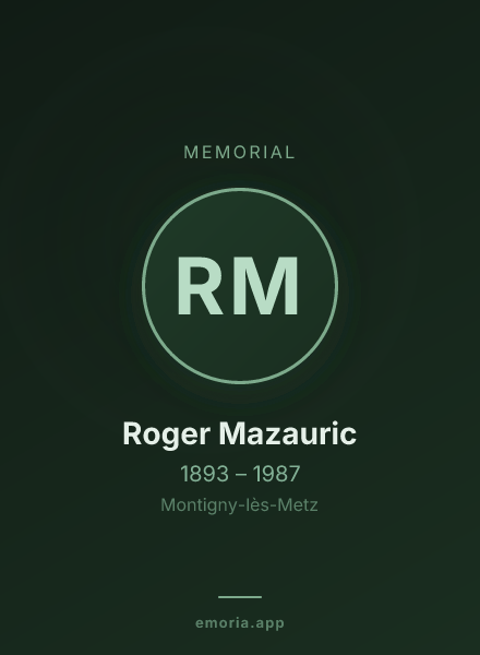 Memorial portrait of Roger Mazauric