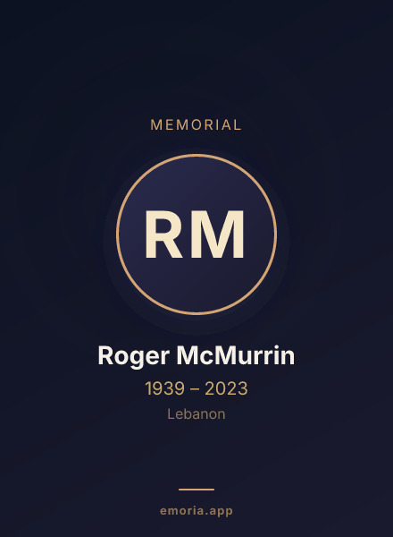 Memorial portrait of Roger McMurrin