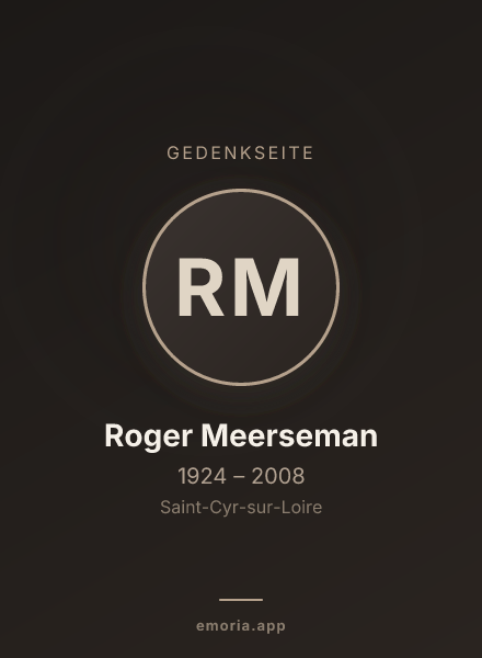 Gedenkportrait von Roger Meerseman
