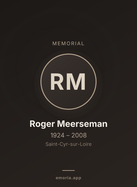 Memorial portrait of Roger Meerseman