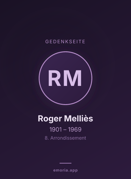 Gedenkportrait von Roger Melliès