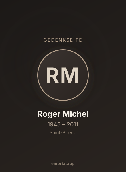 Gedenkportrait von Roger Michel