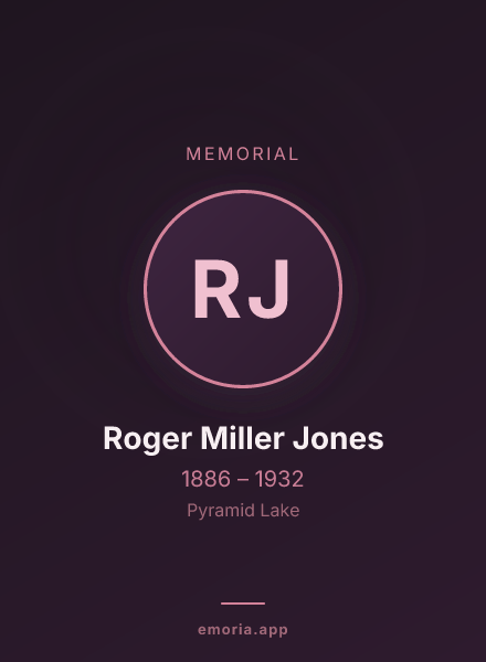 Memorial portrait of Roger Miller Jones