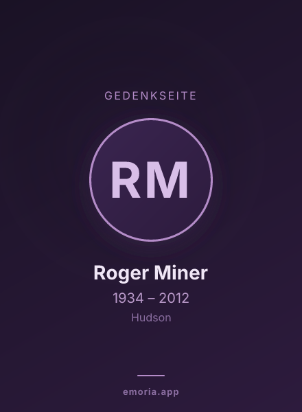 Gedenkportrait von Roger Miner