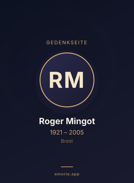 Gedenkportrait von Roger Mingot