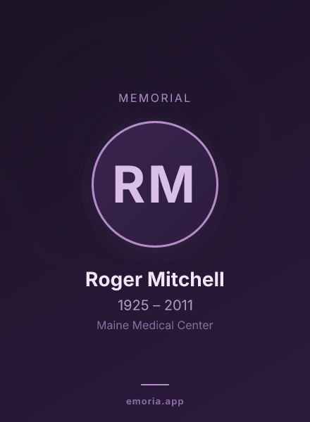 Memorial portrait of Roger Mitchell