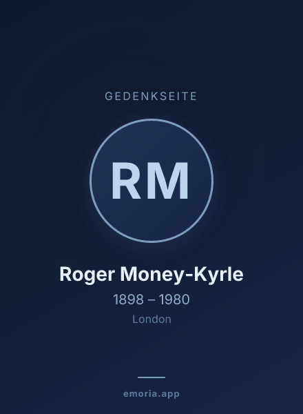 Gedenkportrait von Roger Money-Kyrle