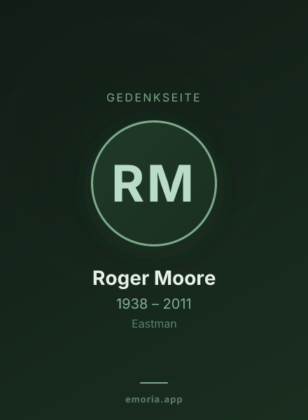 Gedenkportrait von Roger Moore