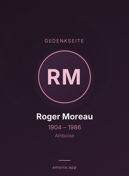 Gedenkportrait von Roger Moreau