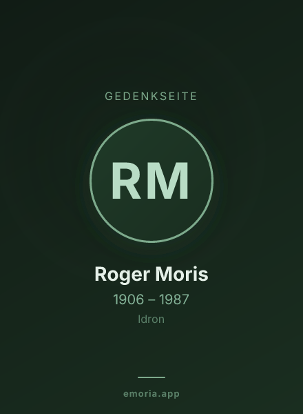 Gedenkportrait von Roger Moris