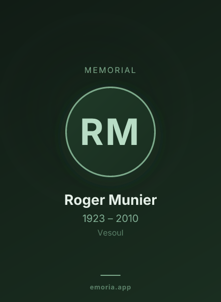 Memorial portrait of Roger Munier
