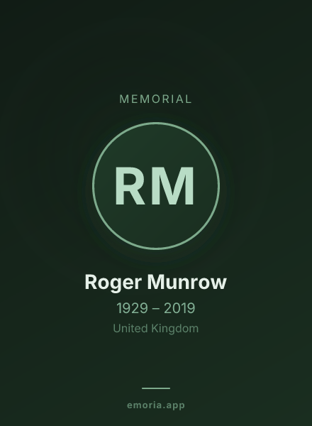 Memorial portrait of Roger Munrow