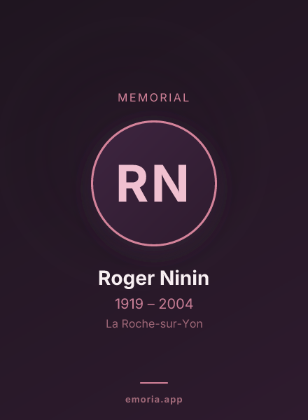 Memorial portrait of Roger Ninin