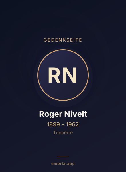 Gedenkportrait von Roger Nivelt