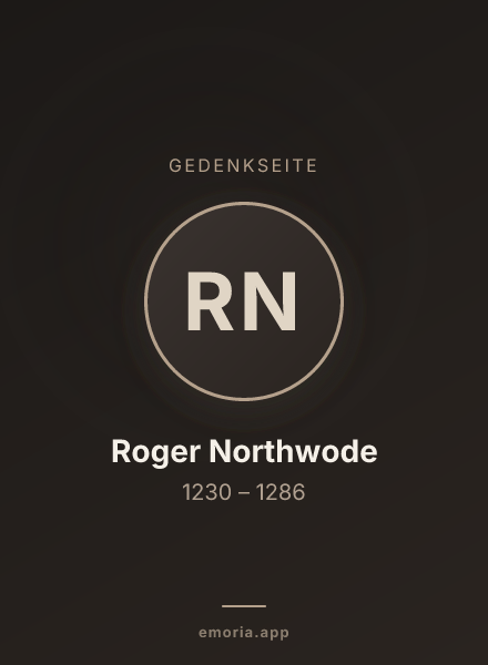 Gedenkportrait von Roger Northwode