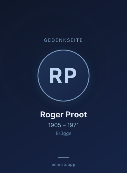 Gedenkportrait von Roger Proot