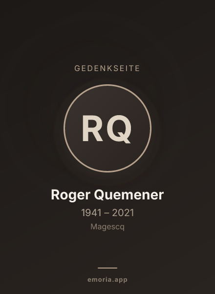 Gedenkportrait von Roger Quemener