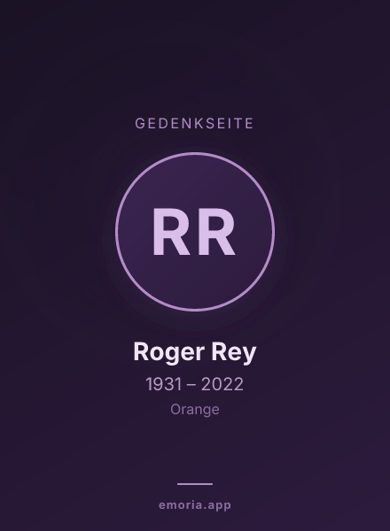 Gedenkportrait von Roger Rey