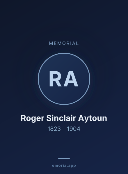 Memorial portrait of Roger Sinclair Aytoun
