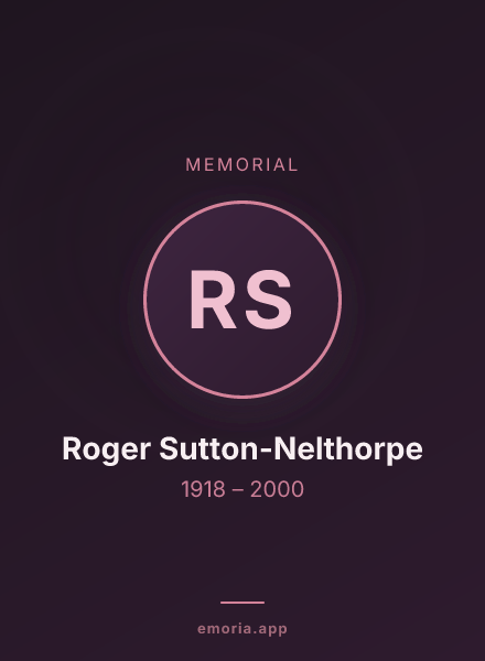 Memorial portrait of Roger Sutton-Nelthorpe