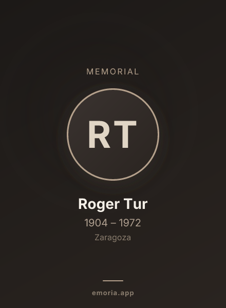 Memorial portrait of Roger Tur