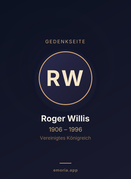 Gedenkportrait von Roger Willis