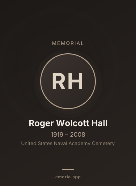 Memorial portrait of Roger Wolcott Hall