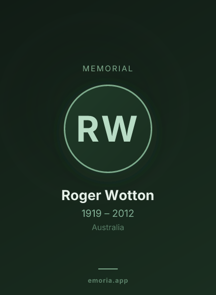 Memorial portrait of Roger Wotton