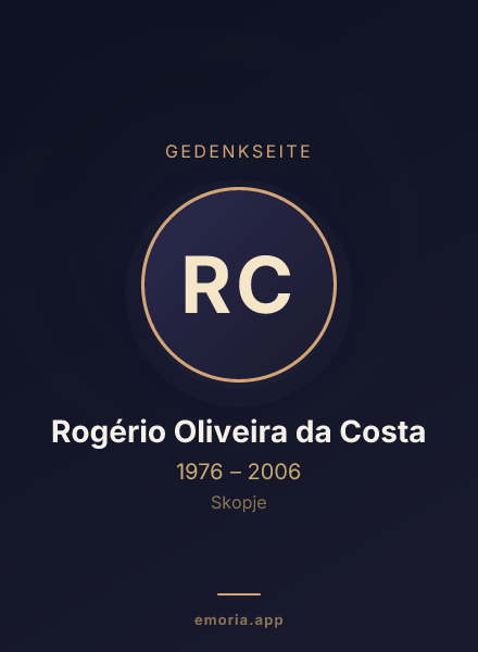 Gedenkportrait von Rogério Oliveira da Costa