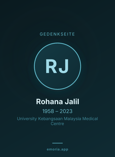Gedenkportrait von Rohana Jalil
