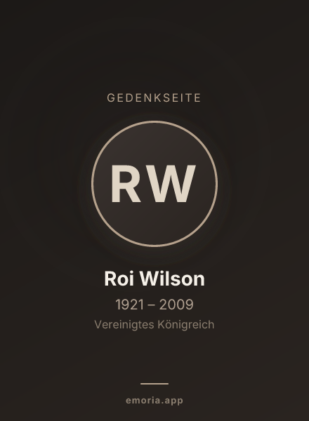 Gedenkportrait von Roi Wilson