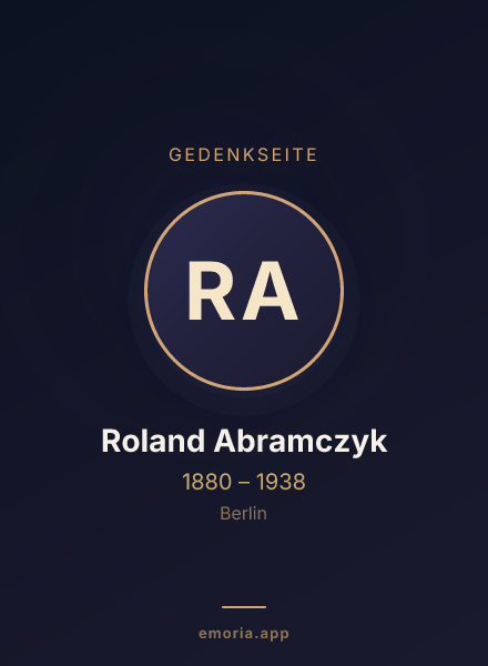 Gedenkportrait von Roland Abramczyk