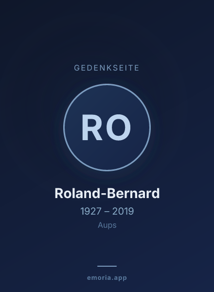Gedenkportrait von Roland-Bernard