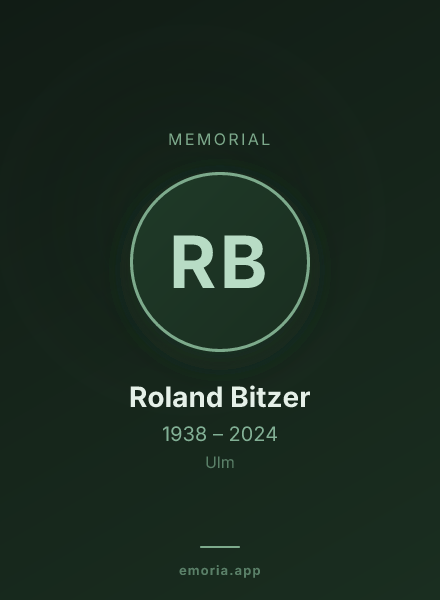 Memorial portrait of Roland Bitzer