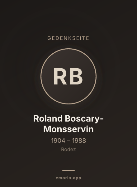 Gedenkportrait von Roland Boscary-Monsservin