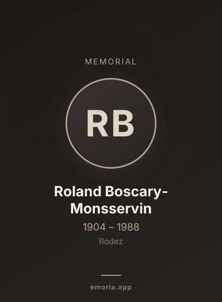 Memorial portrait of Roland Boscary-Monsservin