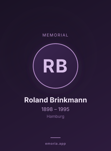 Memorial portrait of Roland Brinkmann